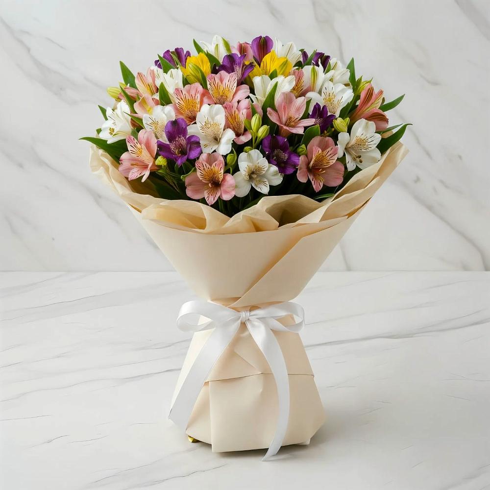 Букет цветов из: Альстромерии в Амурзете