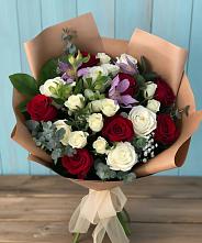 Букет цветов из:  Розы и Альстромерии #REPLACE_PRED# Амурзете