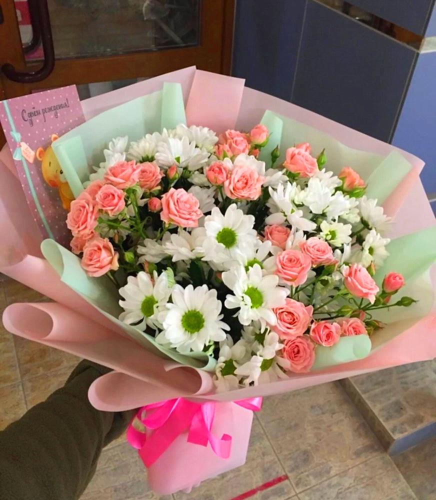 Букет цветов из: Розы и Хризантемы в Амурзете