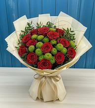 Букет цветов из:  Розы и Хризантемы #REPLACE_PRED# Амурзете