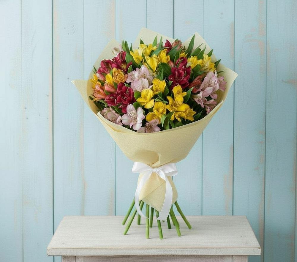 Букет цветов из: Альстромерии в Амурзете