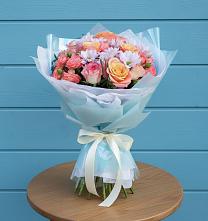 Букет цветов из:  Хризантемы и Розы в Амурзете