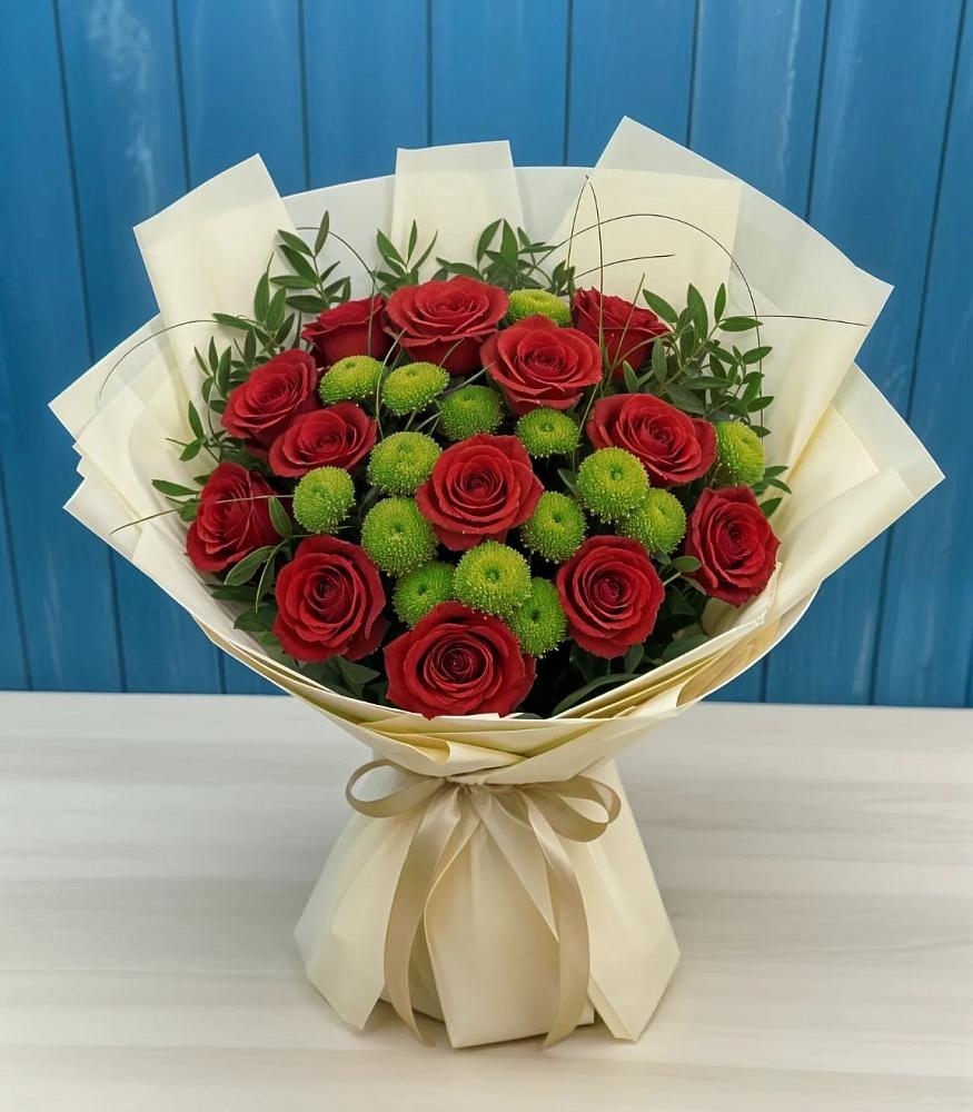 Букет цветов из: Розы и Хризантемы в Амурзете