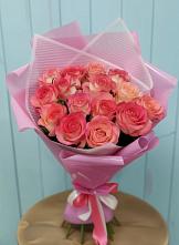 Букет 15 Розовых роз Равель в Амурзете