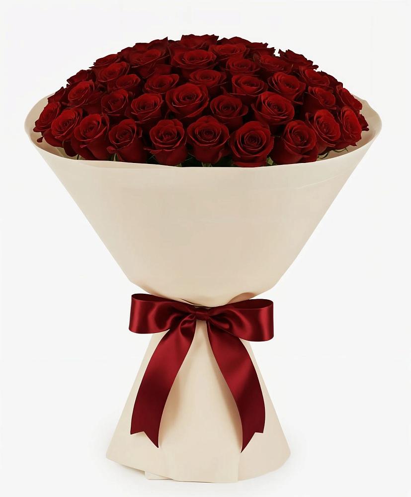 Букет 101 Бордовая роза Блэк Бакарра в Амурзете