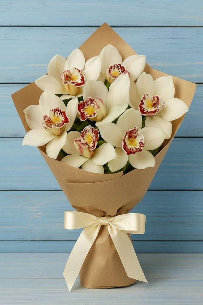 Букет цветов из: Орхидеи и Розы в Амурзете